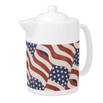 American Flag Pattern Teapot by koncepts at Zazzle