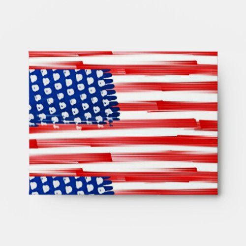 American flag patterned envelope