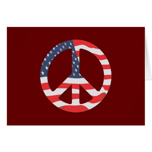 American Flag Peace Sign (Front Horizontal)