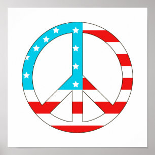American Flag Peace Sign