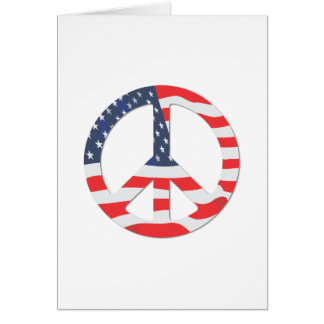 American Flag Peace Sign Cards