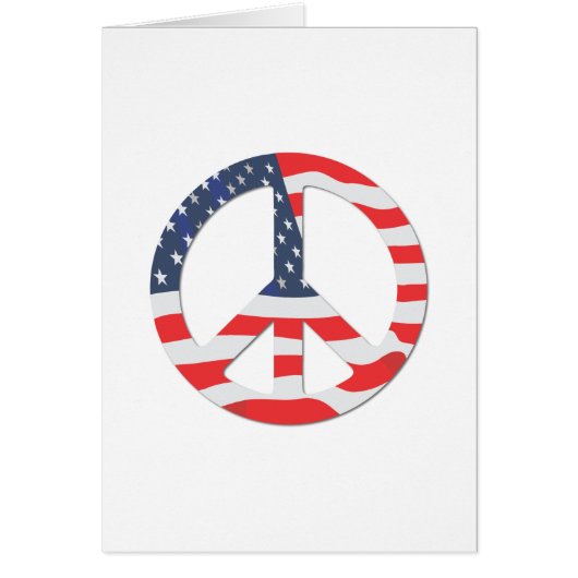 American Flag Peace Sign Cards (Front)