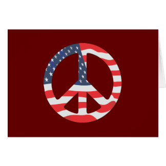 American Flag Peace Sign Cards