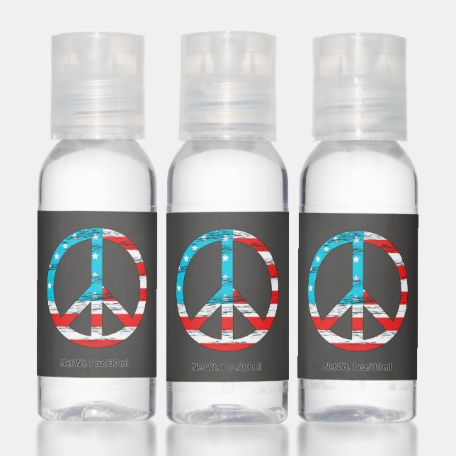 American Flag Peace Sign Hand Sanitizer (Set)