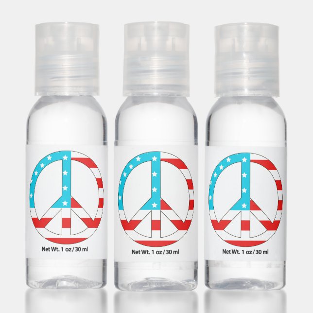 American Flag Peace Sign Hand Sanitizer (Set)