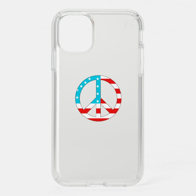 American Flag Peace Sign Speck iPhone 11 Case (Front)