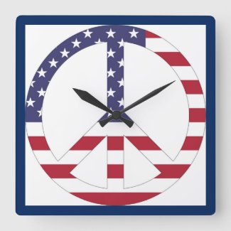 AMERICAN FLAG PEACE SIGN
