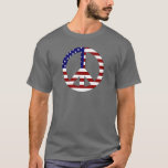 American Flag Peace Sign Usa T-shirt at Zazzle