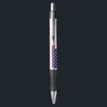 American Flag Pen<br><div class="desc">USA Flag Gemstone Art.
This USA Flag is made using photo's of Gemstones that I took in the last years.
The blue background are rectangular shaped blue Sapphires.
The stars are triangle shaped diamonds.
The red stripes are rectangular shaped Rubies</div>