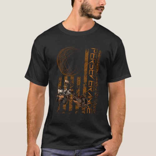 American Flag Perseverance The New Mars Rover 2020 T_Shirt