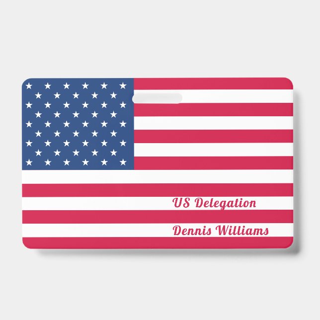 American Flag | Personalized Badge (Front)