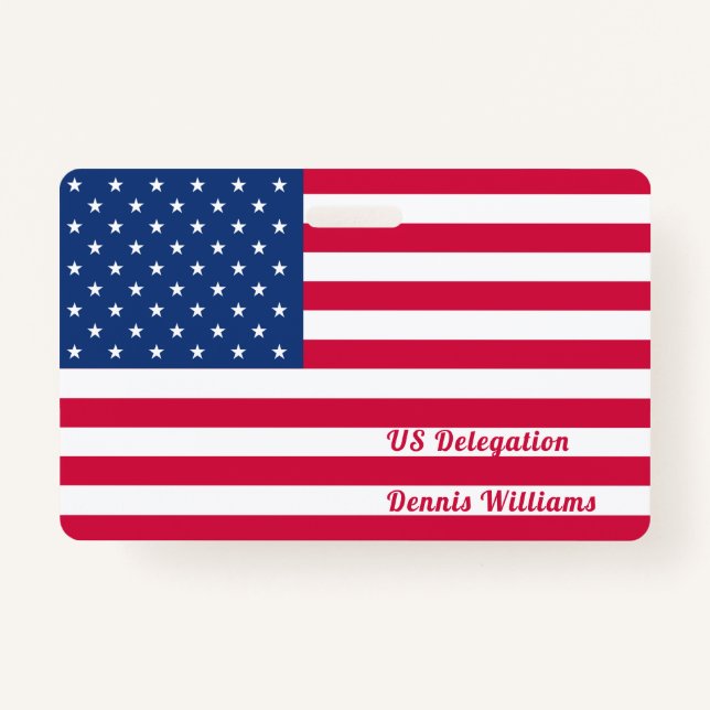American Flag | Personalized Badge (Front)