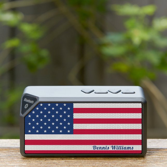 American Flag | Personalized   Bluetooth Speaker (Insitu(Outdoor))