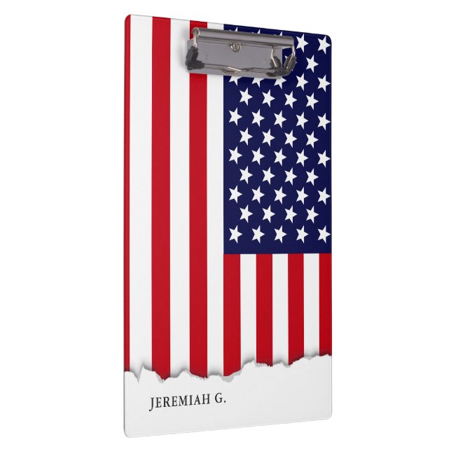 American Flag Personalized Clipboard (Right)