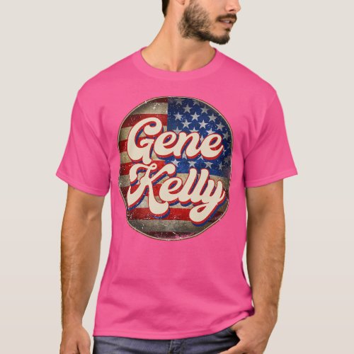American Flag Personalized Gene Proud Name Kelly B T_Shirt