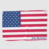 American Flag | Personalized Golf Towel (Horizontal)