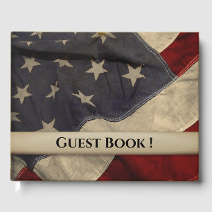 American Flag Personalized Guest Book