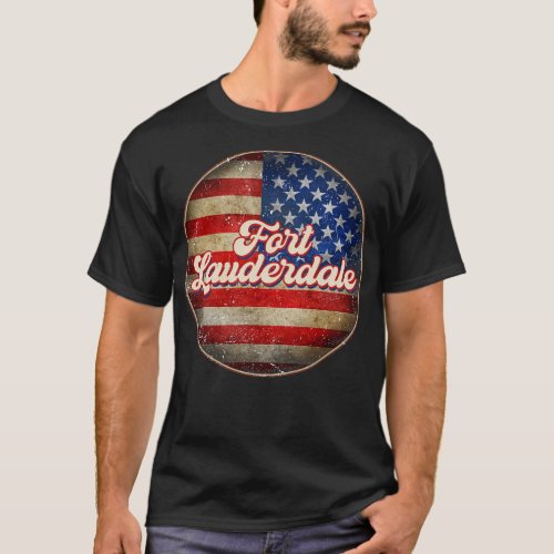 American Flag Personalized Lauderdale Proud Name B T_Shirt