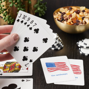 American Flag Personalized Poker Cards