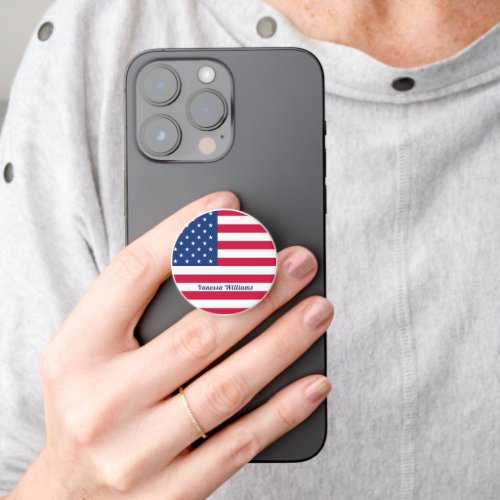 American Flag  Personalized   PopSocket