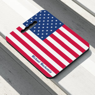 American Flag Personalized Seat Cushion