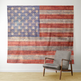 American Flag Photo Backdrop Tapestry