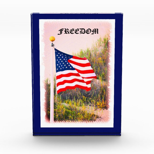 American Flag Photo Block (Front)