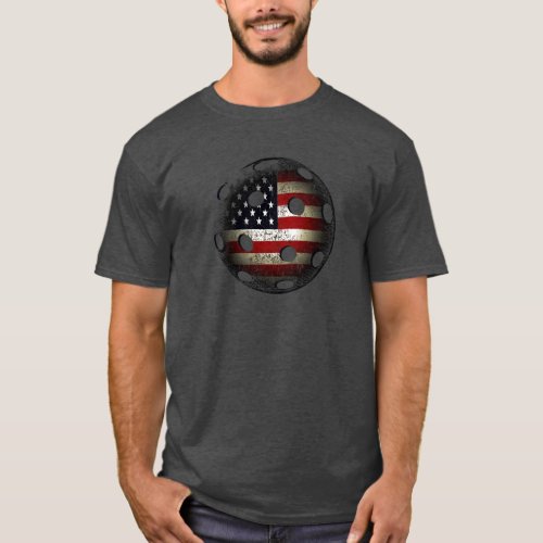 American Flag Pickle Ball USA T_Shirt