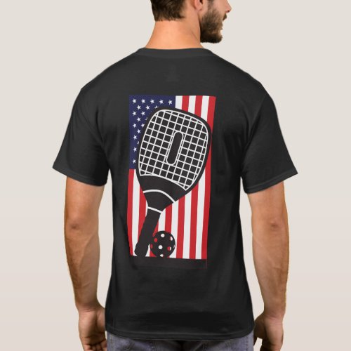 American Flag Pickleball Dare to Dink T_Shirt