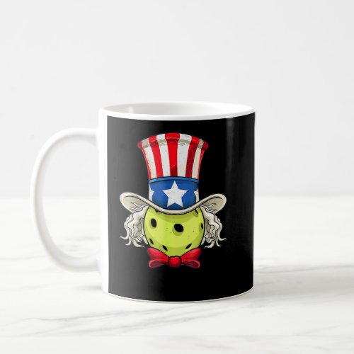 American Flag Pickleball Uncle Sam 4th Of July  Coffee Mug