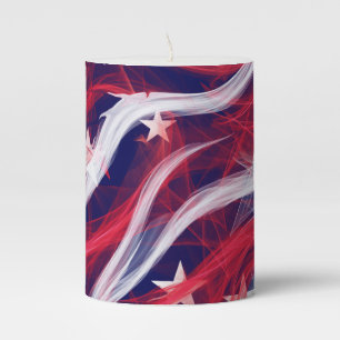 American flag Pillar candle
