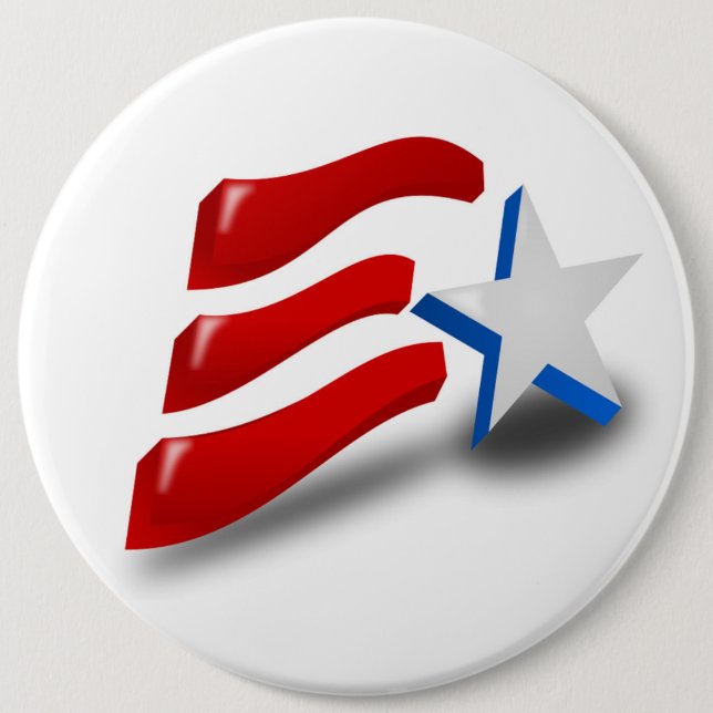 AMERICAN FLAG PINBACK BUTTON (Front)