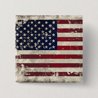 American Flag Pinback Button