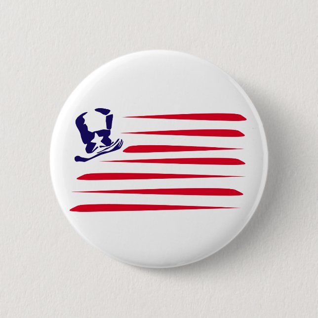 American Flag Pinback Button (Front)