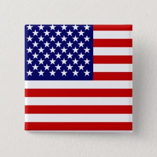 American flag pinback button