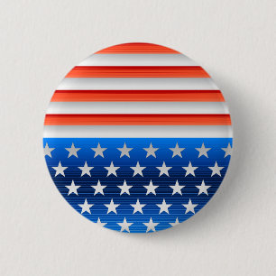 American Flag Pinback Button