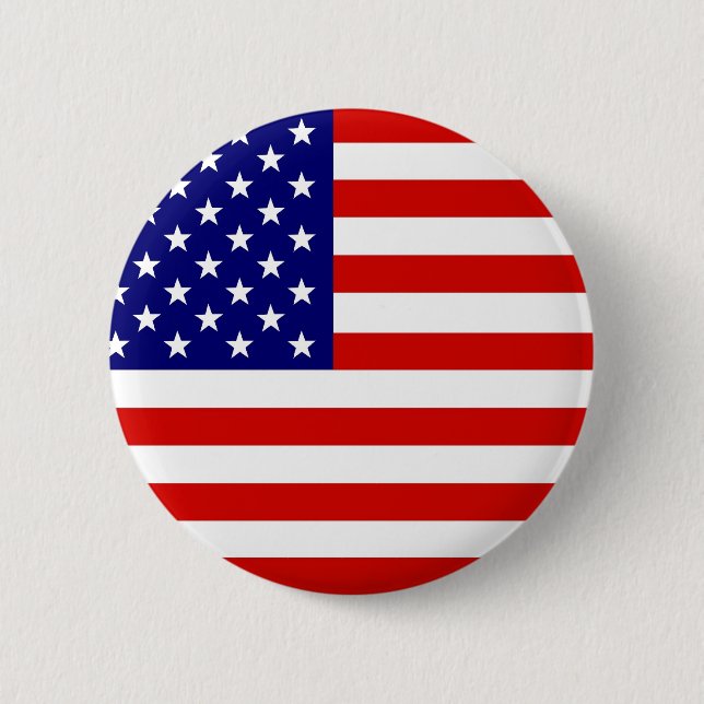 American Flag Pinback Button (Front)