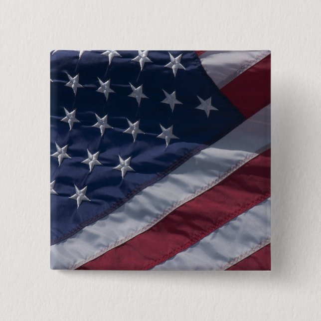 American flag. pinback button (Front)