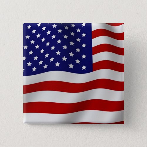 American Flag Pinback Button