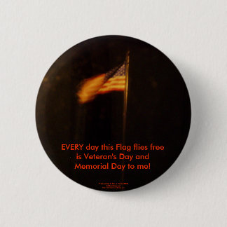 American Flag Pinback Button
