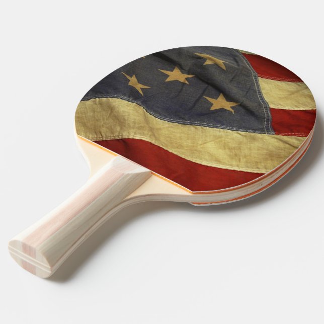 American Flag Ping-Pong Paddle (Back Angle)