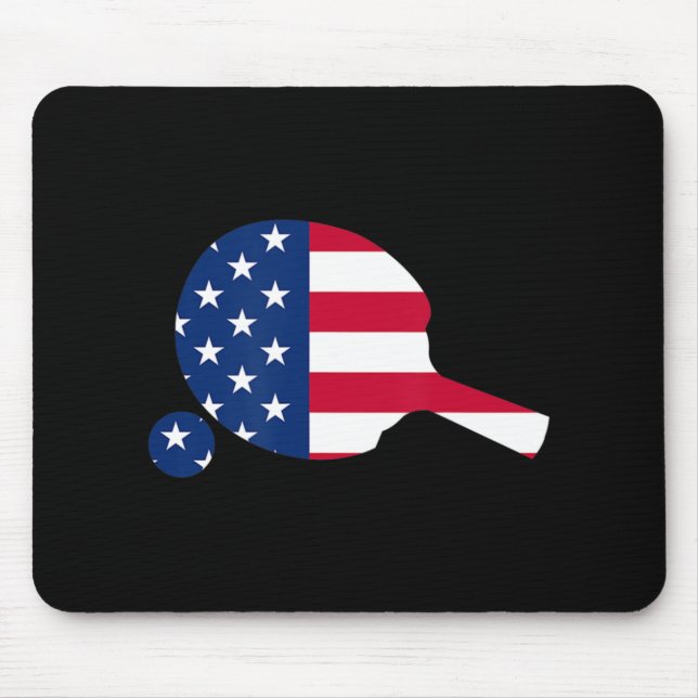 American Flag Ping Pong Table Tennis Player Equipm Mouse Pad (Front)