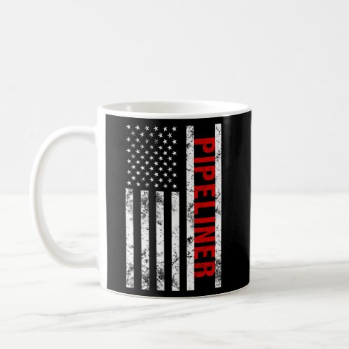 American Flag Pipeliner Coffee Mug