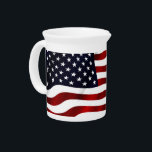 American Flag Pitcher<br><div class="desc">Nice American flag patriotic design for USA Independence day 4th July.</div>