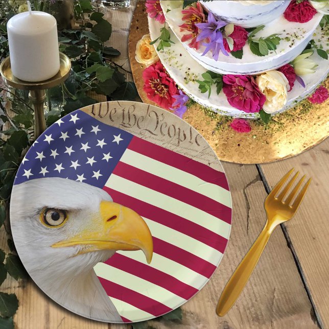 American Flag plates, We The People / USA Paper Plates (Creator Uploaded)