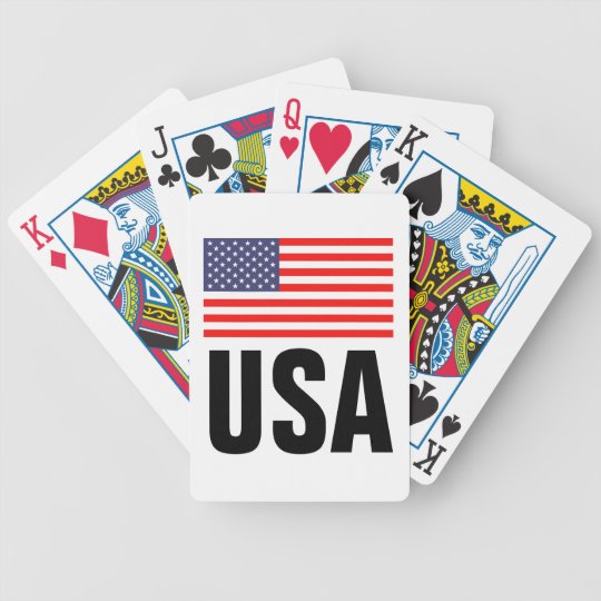 American flag playing cards