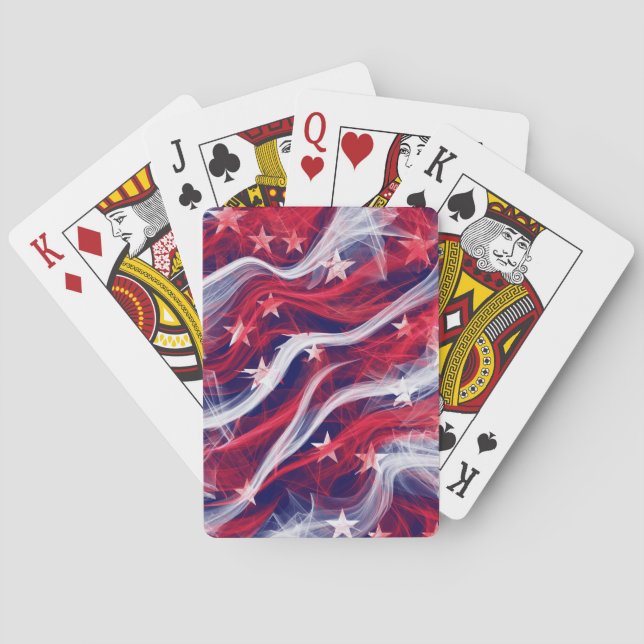American flag Playing Cards, Standard Index faces Poker Cards (Back)