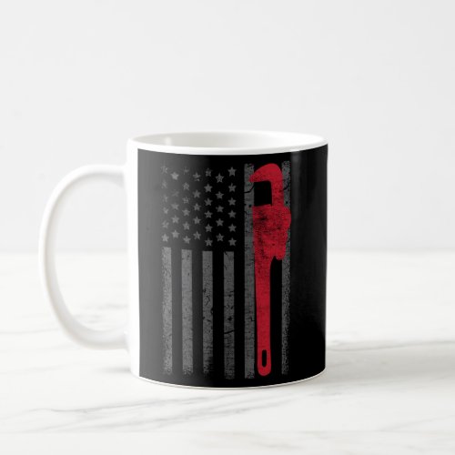 American Flag Plumber Plumbing Worker Coffee Mug