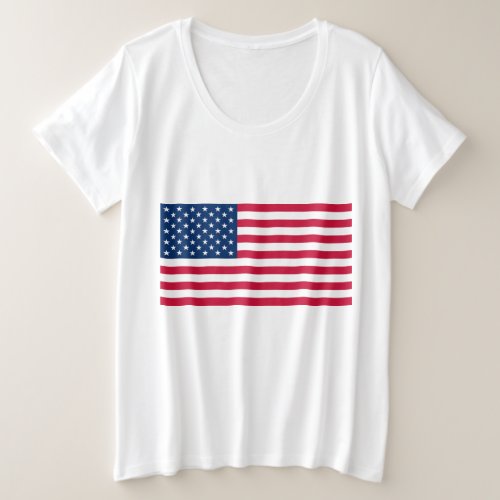 American Flag Plus Size T_Shirt USA