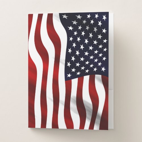 American Flag Pocket Folder
